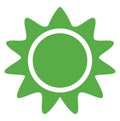 Green sun, icon Royalty Free Stock Photo