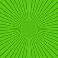 Green sunbeams background. Vector illustration.