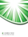 Green sunburst business vector background Royalty Free Stock Photo