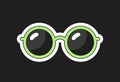 Green sunglasses sticker