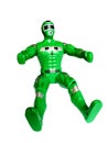 Green superhero isolated