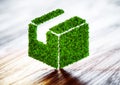 Green sustainable shipping concept. Royalty Free Stock Photo