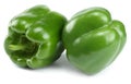 Green sweet bell pepper isolated on white background Royalty Free Stock Photo