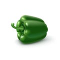 Green Sweet Bulgarian Bell Pepper on Background