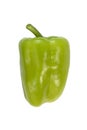 Green sweet pepper isolated on white background. View from side. Fresh vegetable Royalty Free Stock Photo