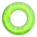 Green swim ring icon, cartoon style Royalty Free Stock Photo