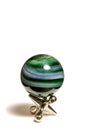 Green Swirl Lutz Marble On A Jack