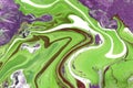 Green swirls of paint. Royalty Free Stock Photo