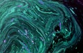 Green swirls of paint. Royalty Free Stock Photo