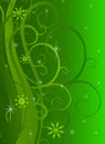 Green Swirls Sparkles Background Royalty Free Stock Photo