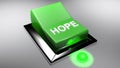 Green switch for HOPE is on - 3D rendering