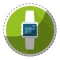 Green symbol smartwatch with aplications