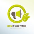Green symbol for spreading ecologic messages