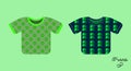 Green T-shirt cartoon vector and illustration, Vector design for textile and industrial products