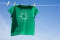 Green T-Shirt with Recycle Symbol