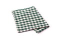 Green tablecloth patterned squares Royalty Free Stock Photo