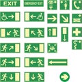 Green tables for emergency exit