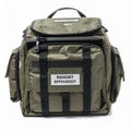 Green Tactical Backpack Isolated on a White Background Royalty Free Stock Photo