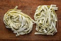 Green Tagliatelle Tagliolini Pasta Royalty Free Stock Photo