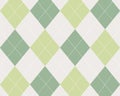 Green, tan and white argyle