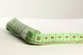 Green tapemeasure Royalty Free Stock Photo