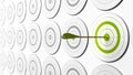 Green targets and arrow Royalty Free Stock Photo