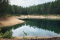 Green tarn Swedish nature reserve