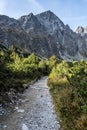 Green tarn valley, High Tatras mountains, Slovakia Royalty Free Stock Photo