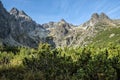 Green tarn valley, High Tatras mountains, Slovakia Royalty Free Stock Photo