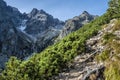 Green tarn valley, High Tatras mountains, Slovakia Royalty Free Stock Photo