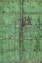 Green Tarnished Wood Door