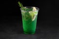 Green Tarragon Street Drink Cup Royalty Free Stock Photo