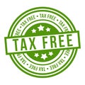 Green Tax Free Badge Stamp. Eps 10 Vector Royalty Free Stock Photo