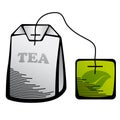 Green tea bag icon Royalty Free Stock Photo