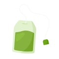 Green Tea Bag Sachet Icon Graphic PNG Illustration