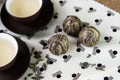 Green tea and balls bundle and Japanese style set cups