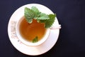 Green tea with a balm Royalty Free Stock Photo
