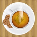 green tea with biscuit. Vector illustration decorative design Royalty Free Stock Photo