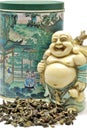 Green tea with Budai Royalty Free Stock Photo