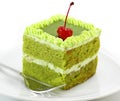 Green tea cake Royalty Free Stock Photo