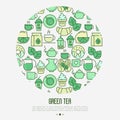 Green tea ceremony concept