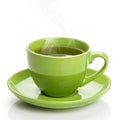 Green tea cup isolated on white background Royalty Free Stock Photo