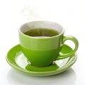 Green tea cup isolated on white background Royalty Free Stock Photo