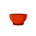 Green tea Cup. Red earthenware. Piala bowl. National ethnic Oriental drink. Flat cartoon illustration