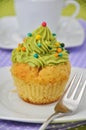 Green Tea Cupcake Royalty Free Stock Photo