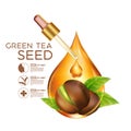 Green tea essential oil natural Skin Care Cosmetic.