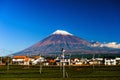 Green tea fields and Mount Fuji Royalty Free Stock Photo