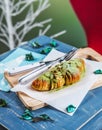 Green tea icing almond croissan recipe