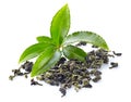 Green tea leaves Royalty Free Stock Photo