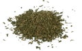 Green tea, loose leaf, isolated